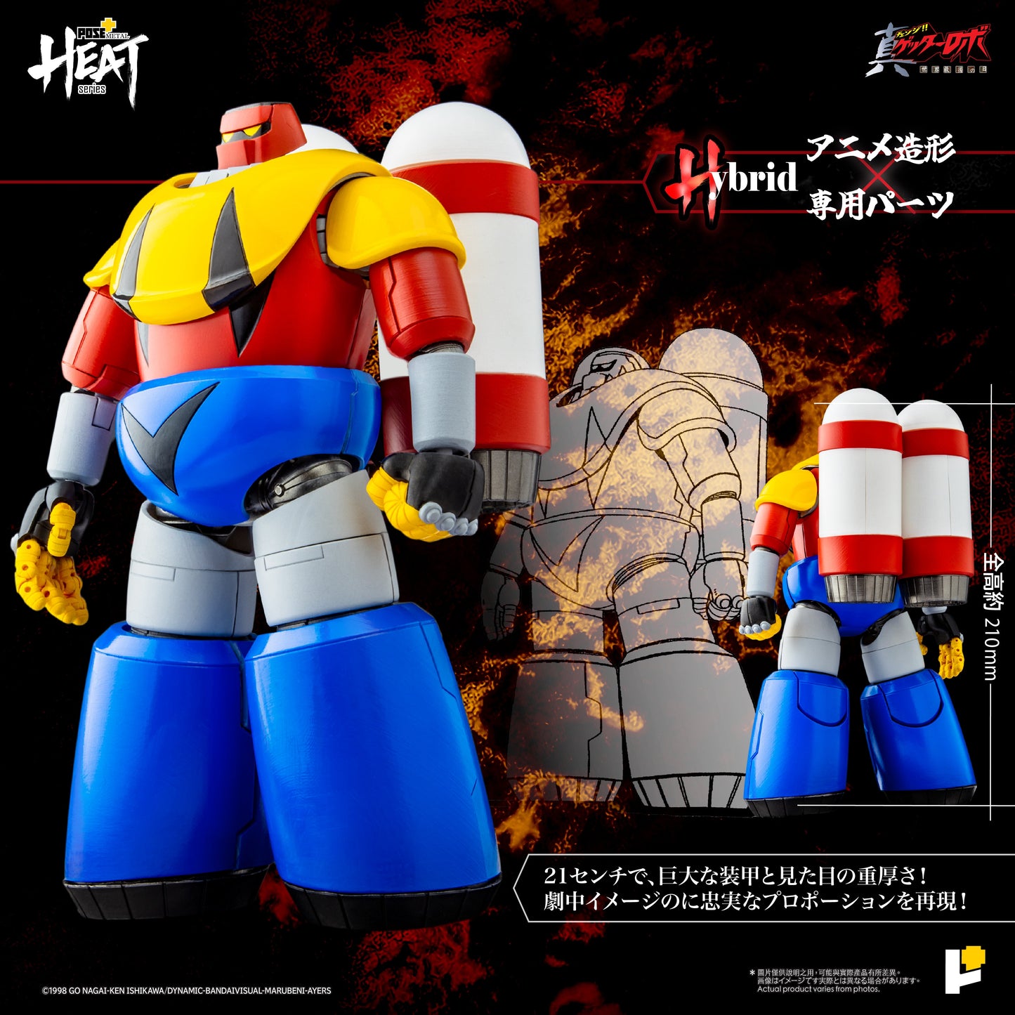 [Pre-order]Pose+ - METAL HEAT series GETTER POSEIDON (GETTER ROBO ARMAGEDDON ver.)